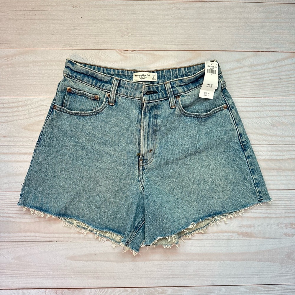Abercrombie & Fitch The Dad Short High Rise Jean Shorts | Size 28 *NWT* - Picture 5 of 5